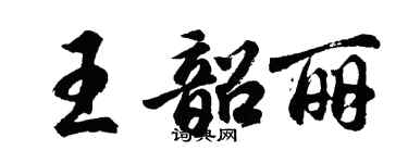 胡问遂王韶丽行书个性签名怎么写