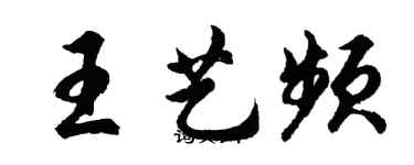 胡问遂王艺频行书个性签名怎么写