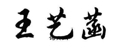 胡问遂王艺菡行书个性签名怎么写