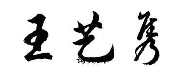 胡问遂王艺隽行书个性签名怎么写