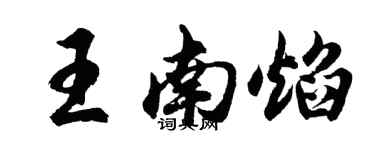 胡问遂王南焰行书个性签名怎么写