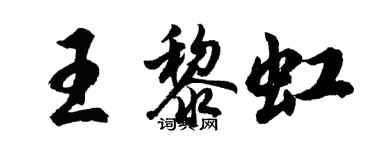 胡问遂王黎虹行书个性签名怎么写