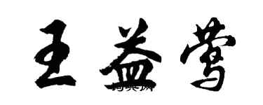 胡问遂王益莺行书个性签名怎么写