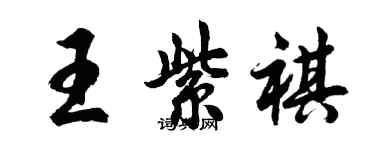 胡问遂王紫祺行书个性签名怎么写