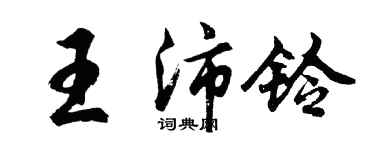 胡问遂王沛铃行书个性签名怎么写