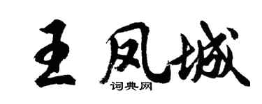 胡问遂王凤城行书个性签名怎么写