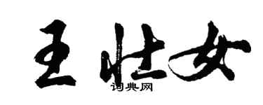 胡问遂王壮女行书个性签名怎么写