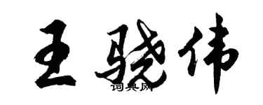 胡问遂王骁伟行书个性签名怎么写