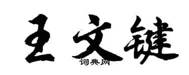 胡问遂王文键行书个性签名怎么写