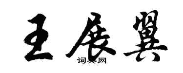胡问遂王展翼行书个性签名怎么写