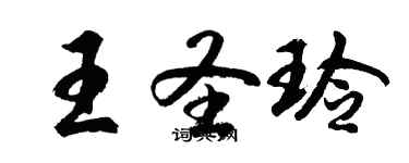 胡问遂王圣玲行书个性签名怎么写