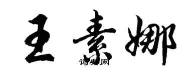 胡问遂王素娜行书个性签名怎么写