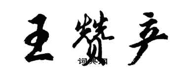 胡问遂王赞产行书个性签名怎么写