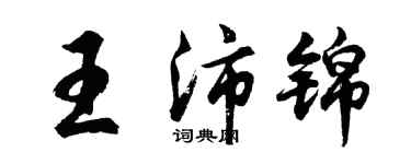 胡问遂王沛锦行书个性签名怎么写