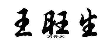 胡问遂王旺生行书个性签名怎么写