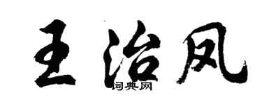 胡问遂王治凤行书个性签名怎么写