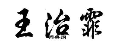 胡问遂王治霏行书个性签名怎么写
