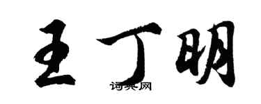 胡问遂王丁明行书个性签名怎么写