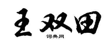 胡问遂王双田行书个性签名怎么写