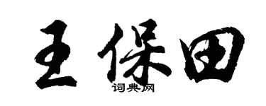 胡问遂王保田行书个性签名怎么写