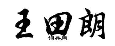 胡问遂王田朗行书个性签名怎么写