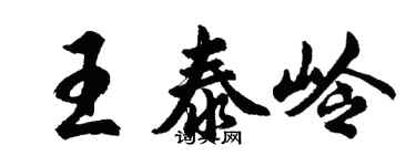 胡问遂王泰岭行书个性签名怎么写