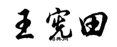 胡问遂王宪田行书个性签名怎么写