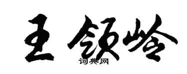 胡问遂王领岭行书个性签名怎么写
