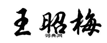 胡问遂王昭梅行书个性签名怎么写