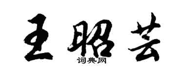 胡问遂王昭芸行书个性签名怎么写