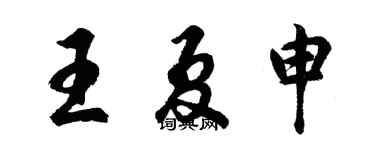 胡问遂王夏申行书个性签名怎么写