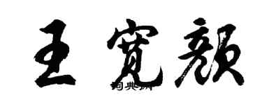 胡问遂王宽颜行书个性签名怎么写