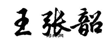 胡问遂王张韶行书个性签名怎么写