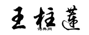 胡问遂王柱莲行书个性签名怎么写