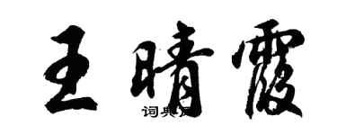 胡问遂王晴霞行书个性签名怎么写