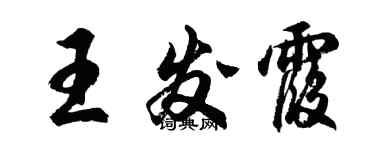 胡问遂王发霞行书个性签名怎么写