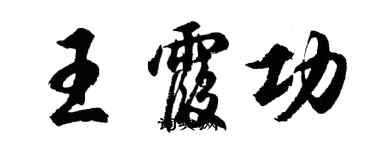 胡问遂王霞功行书个性签名怎么写