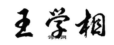胡问遂王学相行书个性签名怎么写