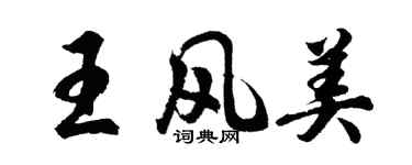 胡问遂王风美行书个性签名怎么写
