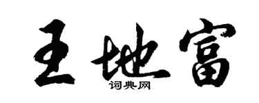 胡问遂王地富行书个性签名怎么写