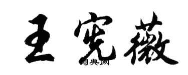 胡问遂王宪薇行书个性签名怎么写