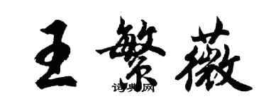 胡问遂王繁薇行书个性签名怎么写