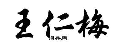 胡问遂王仁梅行书个性签名怎么写