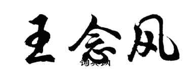 胡问遂王念风行书个性签名怎么写