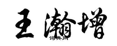 胡问遂王瀚增行书个性签名怎么写