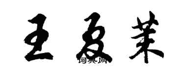 胡问遂王夏茉行书个性签名怎么写
