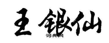 胡问遂王银仙行书个性签名怎么写