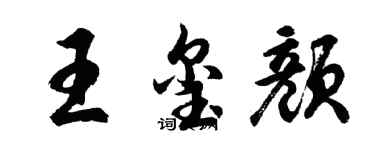 胡问遂王玺颜行书个性签名怎么写