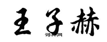 胡问遂王子赫行书个性签名怎么写