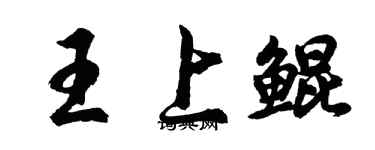 胡问遂王上鲲行书个性签名怎么写